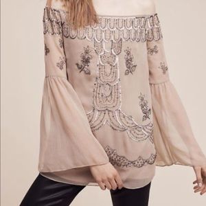 Anthropologie beaded blouse